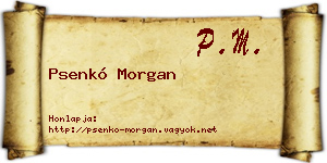 Psenkó Morgan névjegykártya